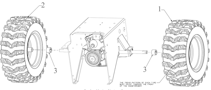Wheels Diagram and Parts List for 3X34-INCHMAXH (31AH8M4VB10)(2023) Cub Cadet Snow Blower